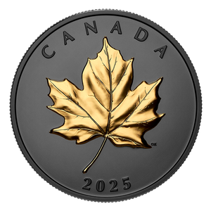 2025 1oz $20 GILDED ELEGANT MAPLE FINE SILVER COIN