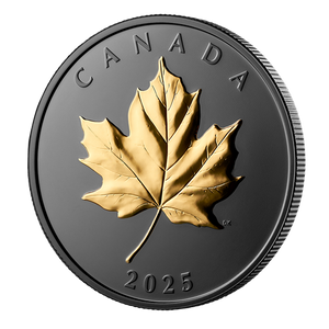 2025 1oz $20 GILDED ELEGANT MAPLE FINE SILVER COIN
