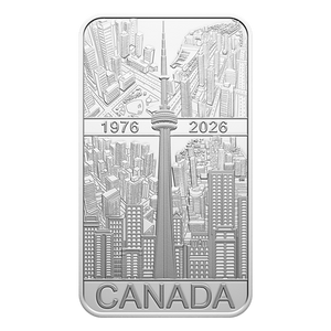 2026 $20 1oz 50TH ANNIVERSARY OF THE CN TOWER FINE SILVER COIN