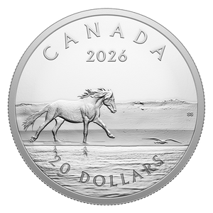 2026 1oz $20 SABLE ISLAND HORSES FINE SILVER COIN
