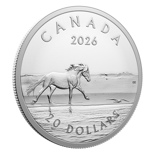 2026 1oz $20 SABLE ISLAND HORSES FINE SILVER COIN