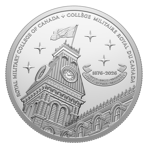2026 1oz $20 150TH ANNIVERSARY OF THE ROYAL MILITARY COLLEGE OF CANADA FINE SILVER COIN