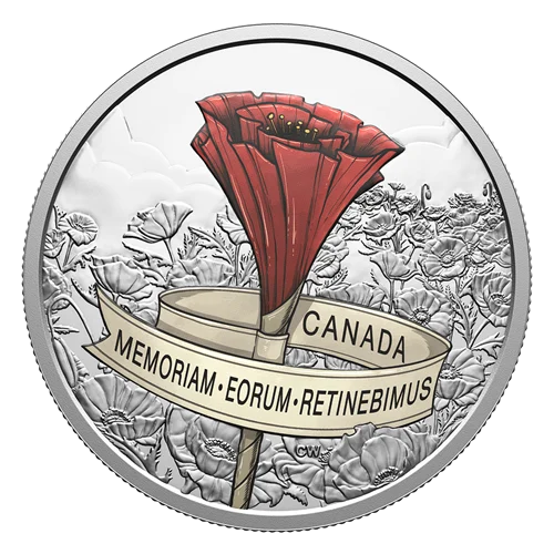 2026 $20 Remembrance Day 1 oz fine silver coin - reverse