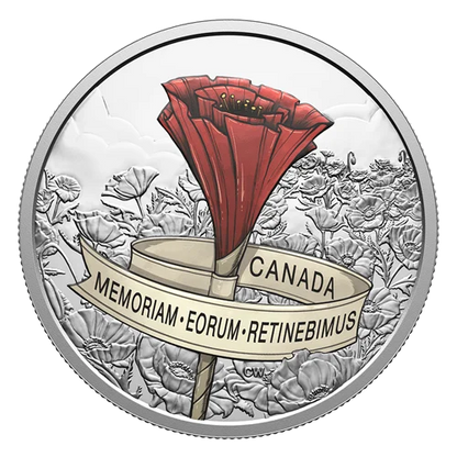2026 $20 Remembrance Day 1 oz fine silver coin - reverse