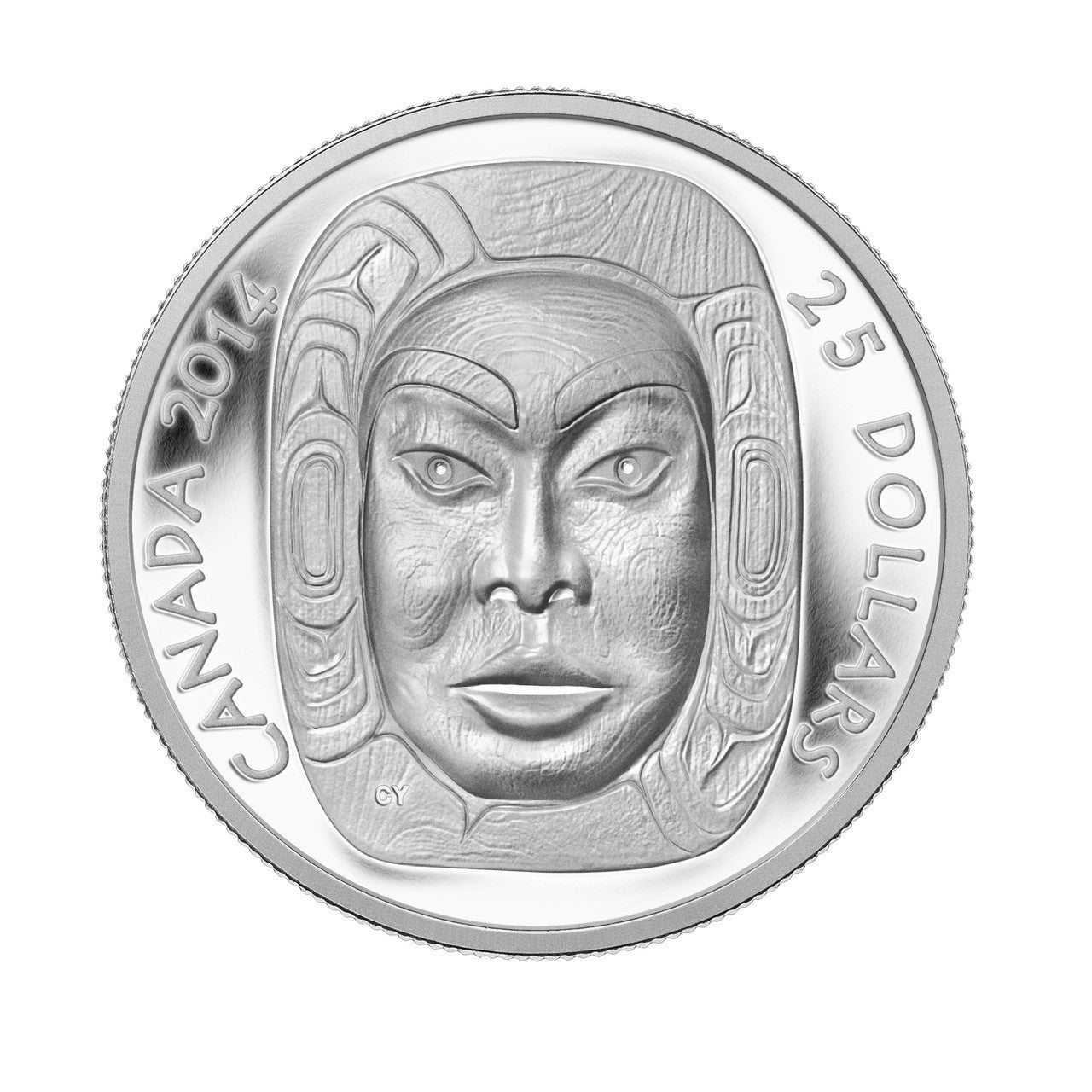 2014 $25 MATRIARCH MOON MASK FINE SILVER COIN