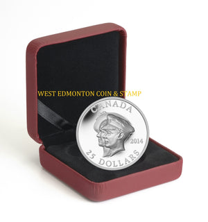 2014 $25 75TH ANNIVERSARY OF THE FIRST ROYAL VISIT FINE SILVER COIN