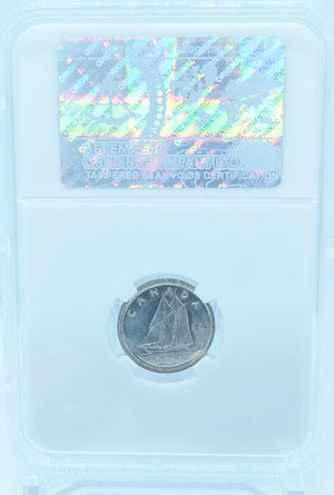 1940 10 CENT CANADA RE – RE-ENGRAVED DATE – MS 63 – GRADED (347-011)