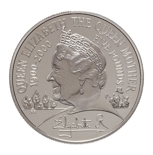 2000 £5 PROOF COIN - QUEEN MOTHER'S CENTENNIAL (GREAT BRITIAN)