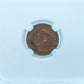 1948 1 CENT CANADA “A” POINTS TO LARGE DENTICLE – MS 63 – GRADED (347-012)