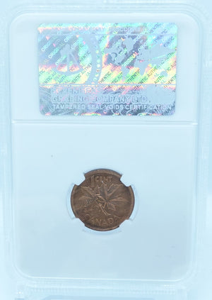 1947ML 1 CENT CANADA P7 – POINTED “7” – MS 64 – GRADED (347-013)