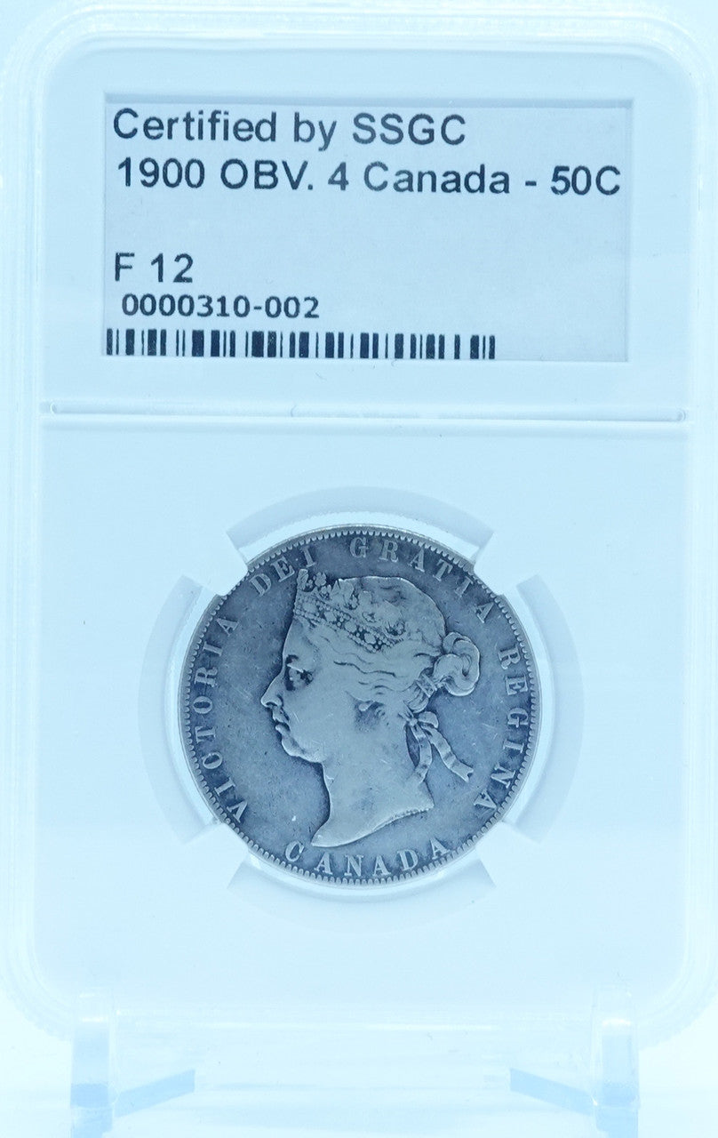 1900 50 CENT CANADA OBV.4 – F 12 – GRADED