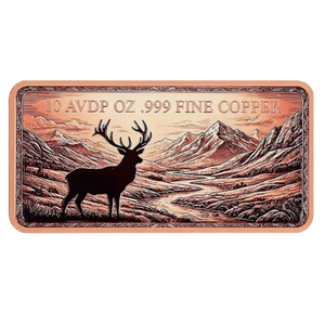 10 AVDP OZ MAJESTIC ELK COPPER BAR
