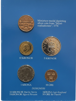 1997 UNCIRCULATED COINS OF SWEDEN