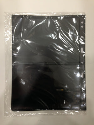 VARIO BLACK STAMP STOCKPAGES - FIVE SHEETS - TWO STRIPS