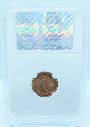 1950 1 CENT CANADA – MS 65 – GRADED (346-003)