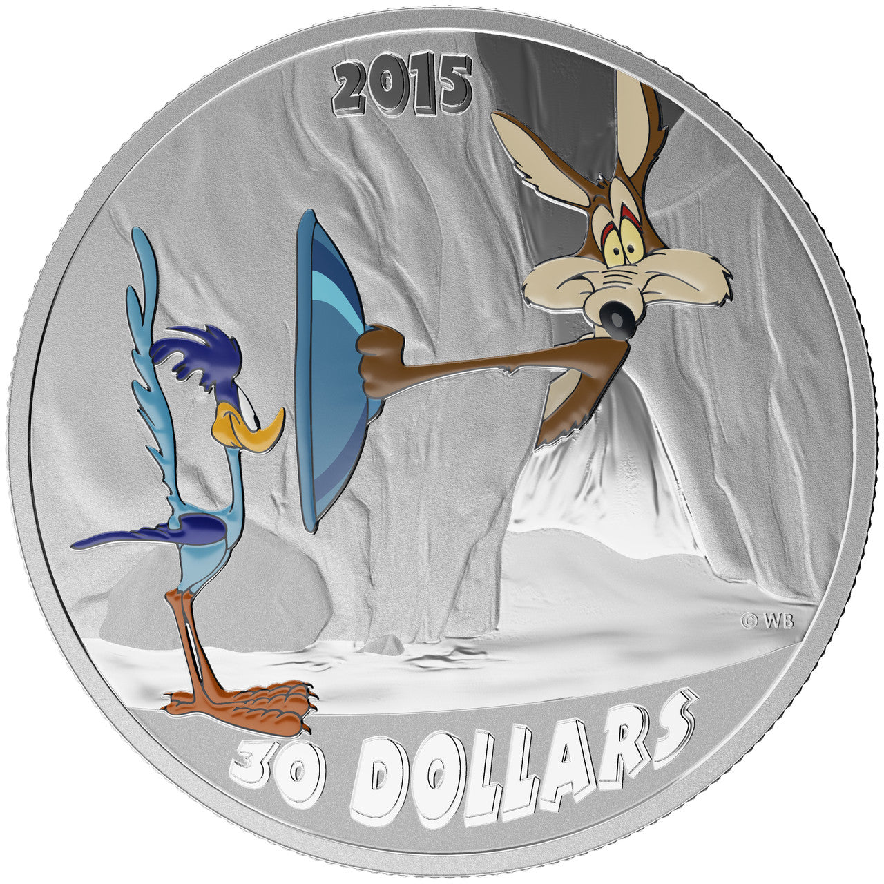 2015 2oz $30 LOONEY TUNES™ CLASSIC SCENES - FAST AND FURRY-OUS FINE SILVER COIN