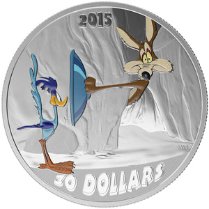 2015 2oz $30 LOONEY TUNES™ CLASSIC SCENES - FAST AND FURRY-OUS FINE SILVER COIN