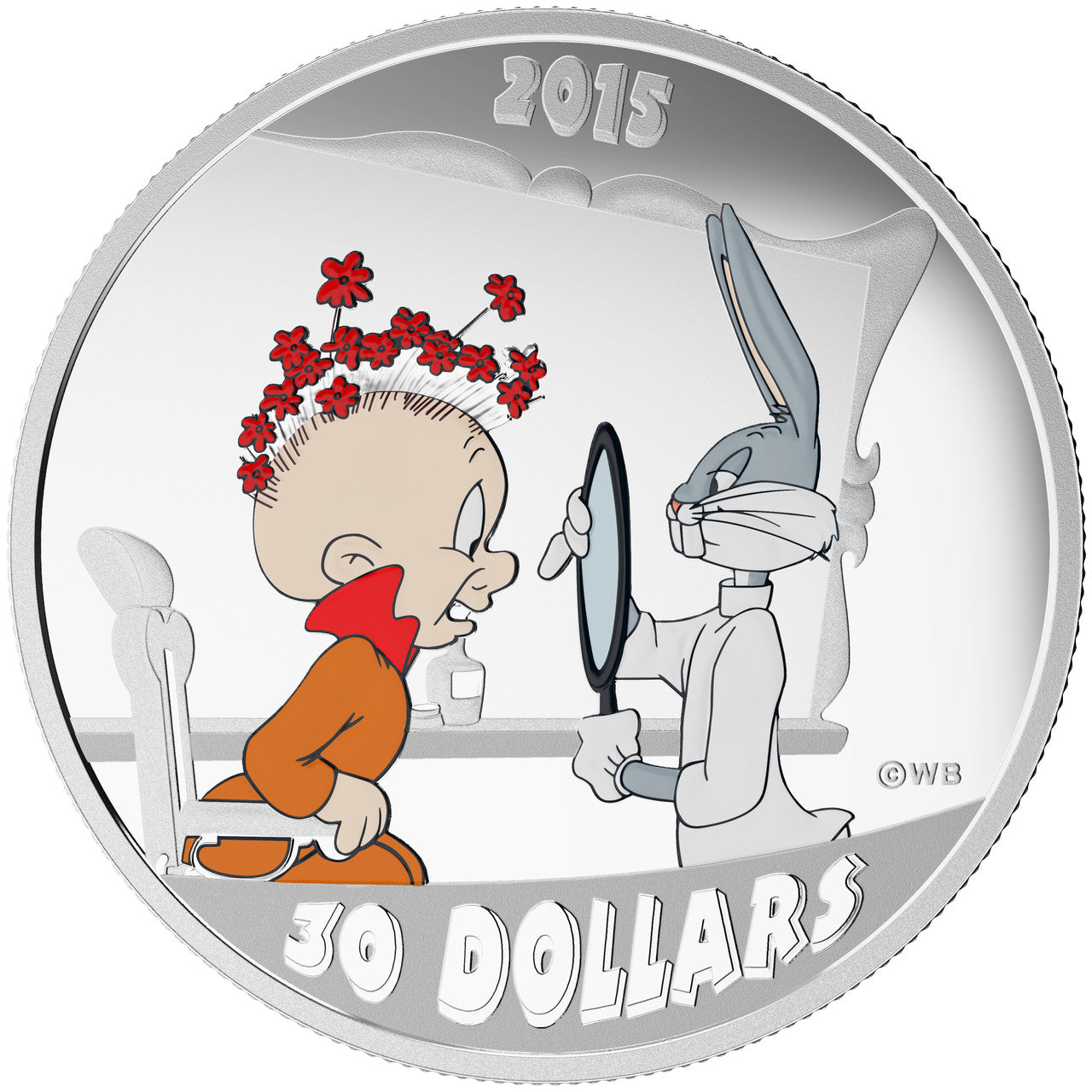 2015 2oz $30 LOONEY TUNES™ CLASSIC SCENES - THE RABBIT OF SEVILLE FINE SILVER COIN