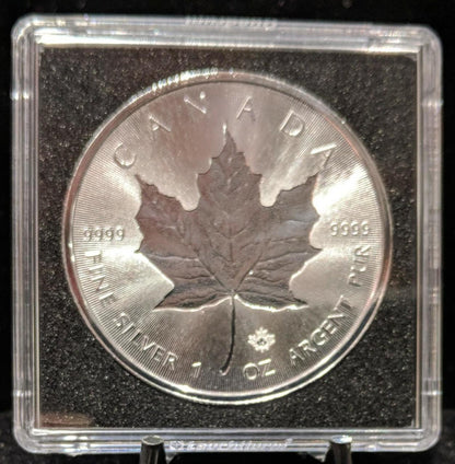 E-TRANSFER ONLY - 1oz. DOUBLE INCUSE 2018 CANADIAN SILVER MAPLE LEAF COIN