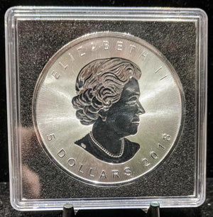 E-TRANSFER ONLY - 1oz. DOUBLE INCUSE 2018 CANADIAN SILVER MAPLE LEAF COIN