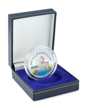 2000 1oz $20 REPUBLIC OF LIBERIA : "THE MILLENNIUM" FINE SILVER COIN