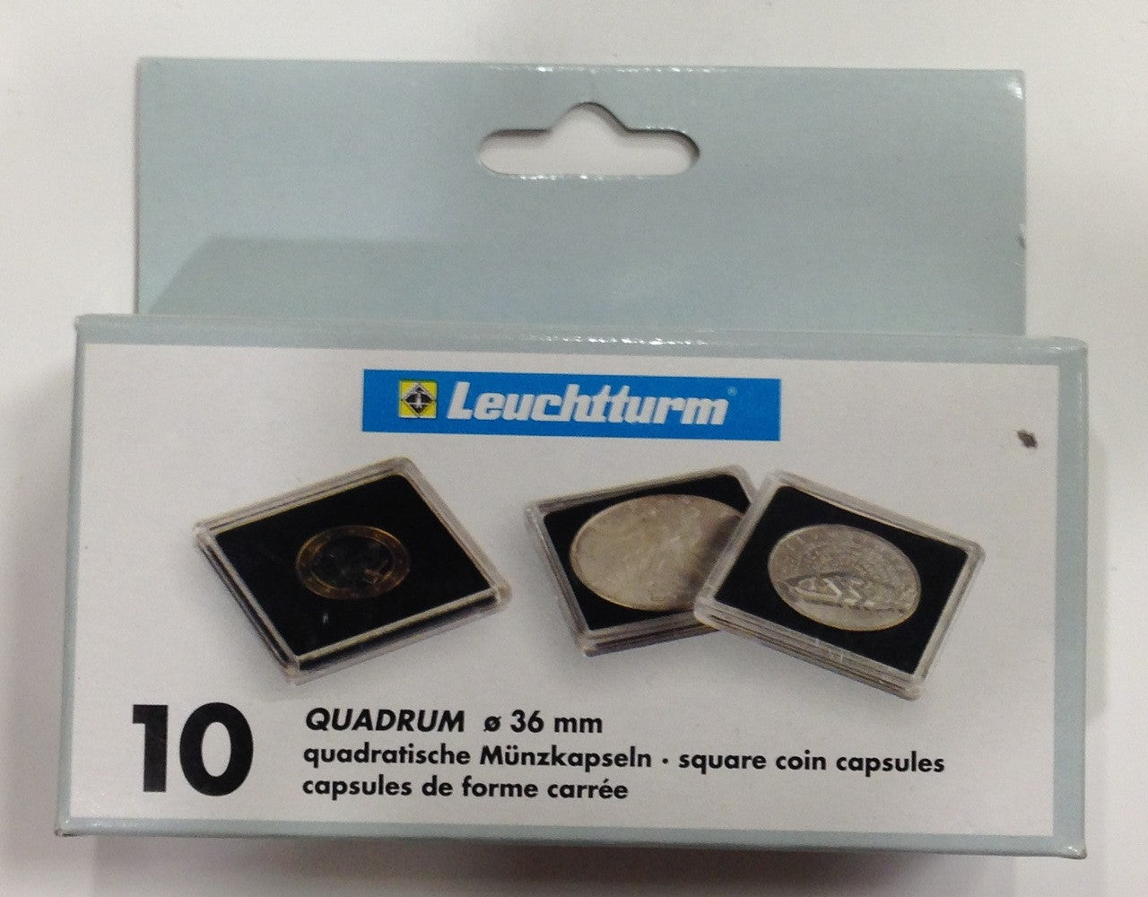10-PACK SQUARE QUADRUM CAPSULES - 36mm