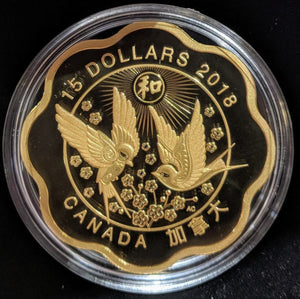 2018 $15 BLESSINGS OF HARMONY FINE SILVER COIN