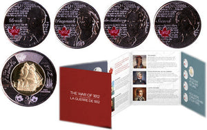 2012 THE WAR OF 1812 COLLECTION UNCIRCULATED COINS