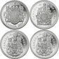 2004 50-CENT STERLING SILVER COIN SET - EFFIGIES OF THE QUEEN