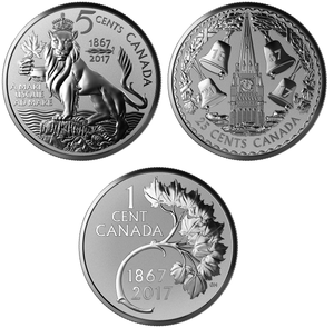2017 ROYAL CANADIAN MINT COIN LORE: THE FORGOTTEN 1927 DESIGNS FINE SILVER 3-COIN SET