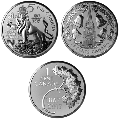 2017 ROYAL CANADIAN MINT COIN LORE: THE FORGOTTEN 1927 DESIGNS FINE SILVER 3-COIN SET