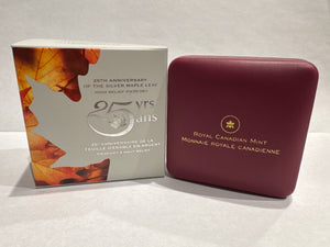 [AUCTION ONLY] 2013 $5 FINE SILVER HIGH RELIEF PIEDFORT 25TH ANNIVERSARY OF THE SILVER MAPLE LEAF