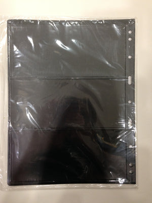 VARIO BLACK STAMP STOCKPAGES - FIVE SHEETS - THREE STRIPS