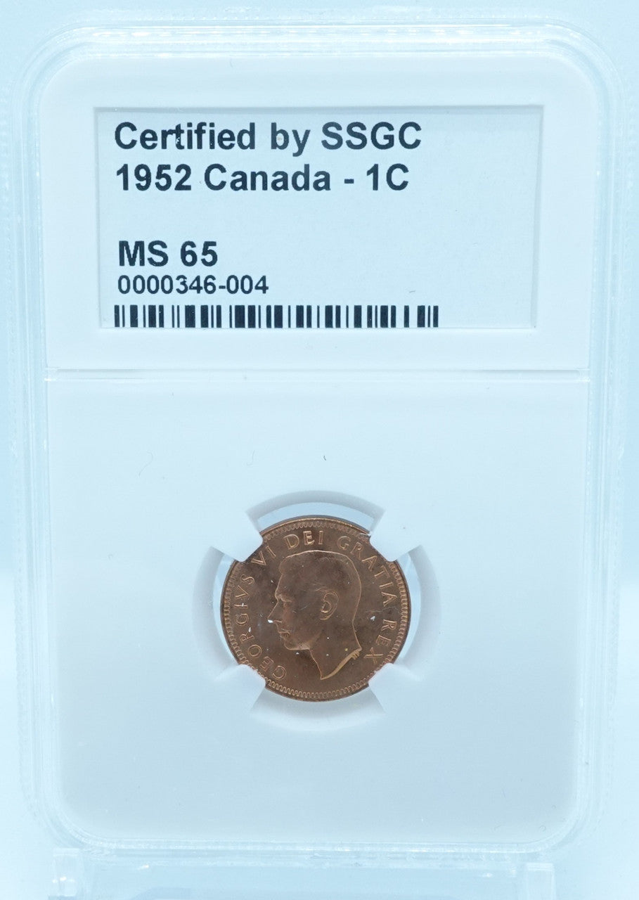 1952 1 CENT CANADA – MS 65 – GRADED (346-004)