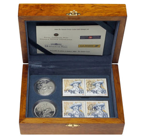 2004 400TH ANNIVERSARY OF THE FIRST FRENCH SETTLEMENT IN NORTH AMERICA COIN/STAMP SET