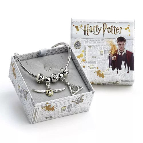 HARRY POTTER CHARM BRACELET DEATHLY HALLOWS (SILVER PLATED)