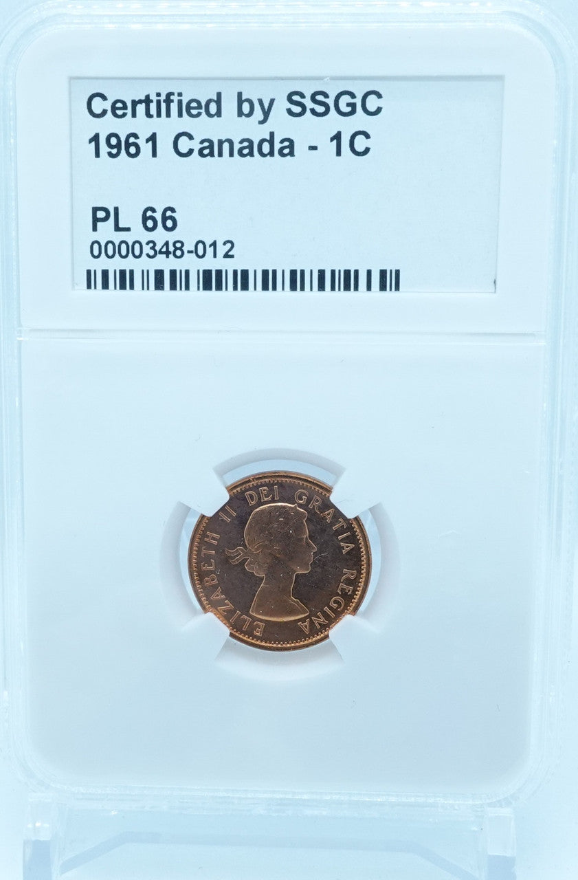 1961 1 CENT CANADA – PL 66 – GRADED (348-012)