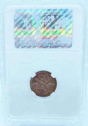 1942 1 CENT CANADA – MS 62 – GRADED (348-013)