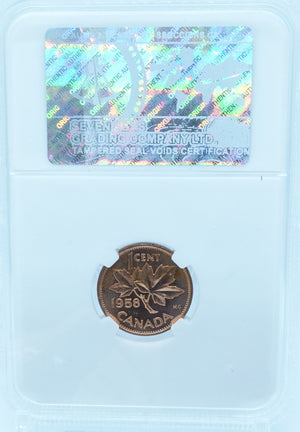 1958 1 CENT CANADA – PL 65 – GRADED (348-015)