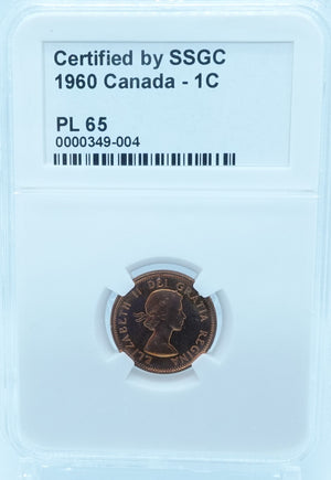 1960 1 CENT CANADA – PL 65 – GRADED (349-004)
