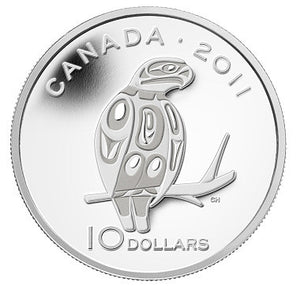 2011 1/2oz $10 - PEREGRINE FALCON - FINE SILVER COIN