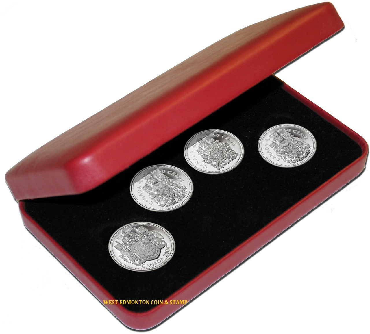 2004 50-CENT STERLING SILVER COIN SET - EFFIGIES OF THE QUEEN