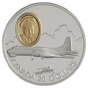 1998 1oz $20 AVIATION SERIES TWO CANADAIR CP-107 ARGUS STERLING SILVER COIN