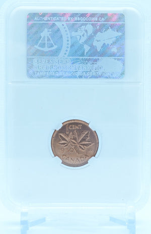 1950 1 CENT CANADA – MS 65 RD – GRADED