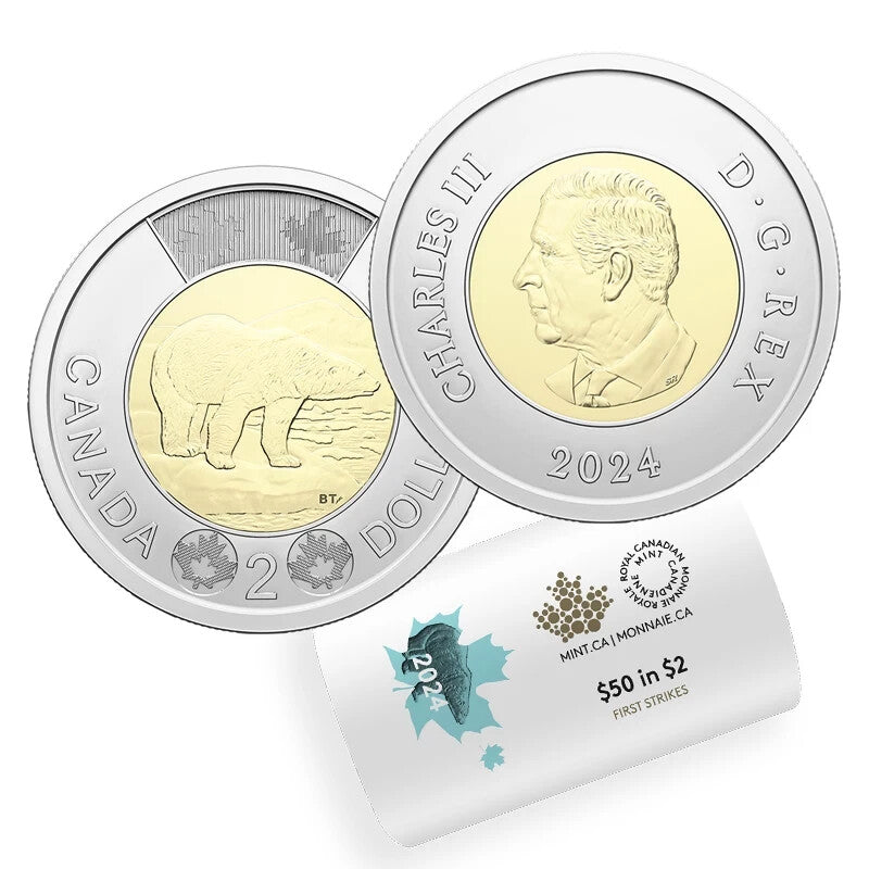 2024 2-DOLLAR FIRST STRIKE POLAR BEAR SPECIAL WRAP ROLL