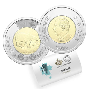 2024 2-DOLLAR FIRST STRIKE POLAR BEAR SPECIAL WRAP ROLL