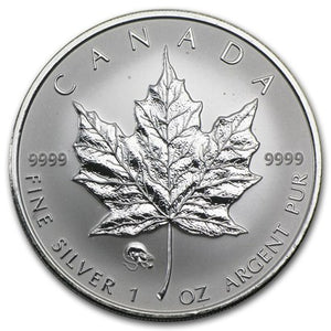 E-TRANSFER ONLY - 1oz. 2008 CANADIAN YEAR OF THE RAT  PRIVY MARK SILVER MAPLE LEAF COIN