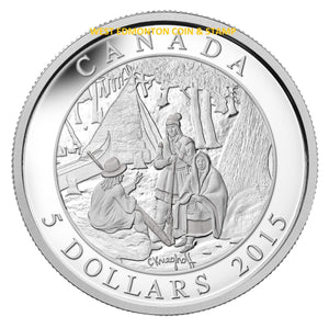 2015 $5 CORNELIUS KRIEGHOFF 200TH ANNIVERSARY- SET FINE SILVER COIN (2.2oz)