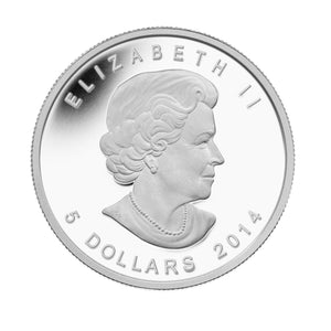 2014 1oz $5 PEREGRINE FALCON FINE SILVER COIN