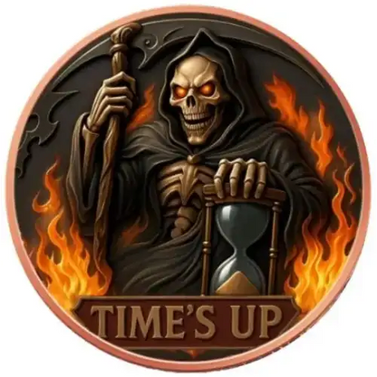 5oz GRIM REAPER COLOURIZED COPPER ROUND